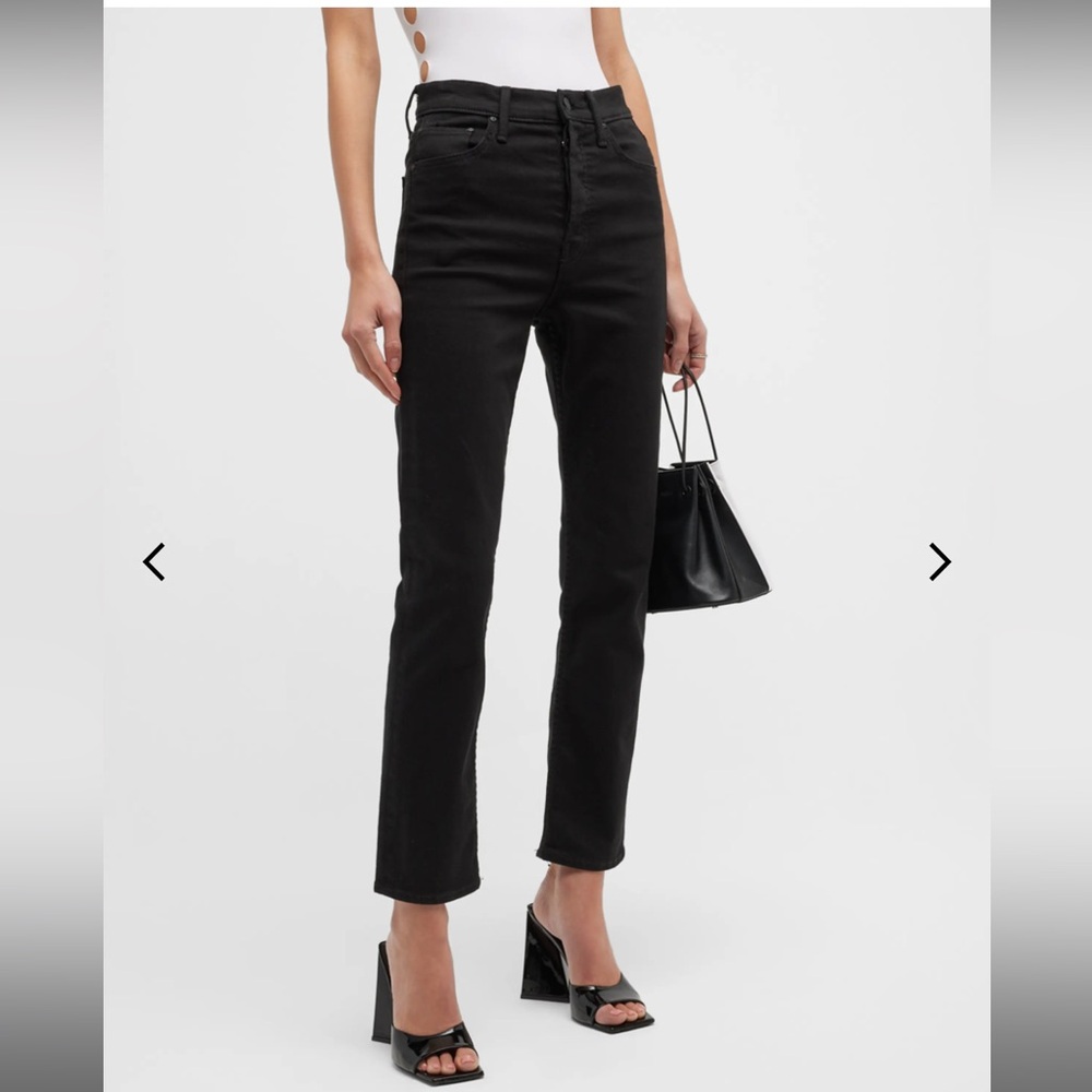 NWOT Mother The Tomcat Ankle LastingImpression Jeans in Black